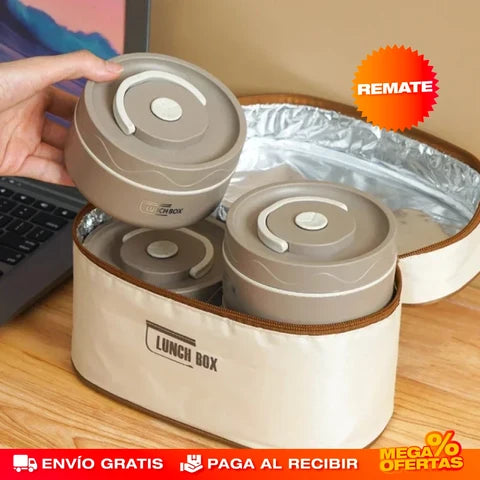 SET DE LONCHERA TERMICA CON 4 CONTENEDORES