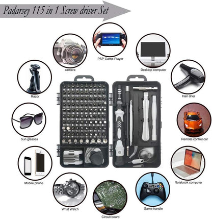 Kit de Destornilladores de Precisión 115 en 1