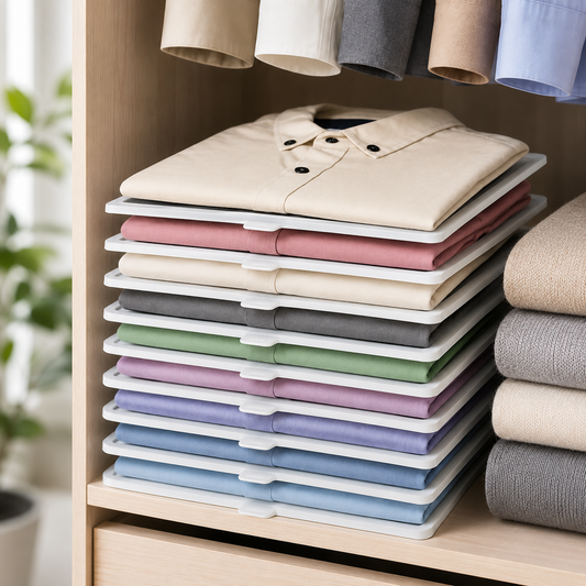 Organizador de Ropa Apilable para Armario – Set x10 Bandejas